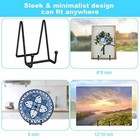4 Pcs Iron Easel Display Stand Plate Holders For Picture Art Painting Party Meta