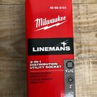 Nib Milwaukee 49-66-5101 Linemans Distribution Utility Socket 3-in-1 Shockwave