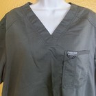 Cherokee unisex Short Sleeve Scrub Shirt Gray Size Large Pre Owned Good Pockets