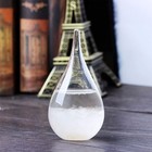 Storm Glass Weather Station Weather Predictor Barometer Bottle With Wood Base   