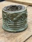 Antique Chinese Bronze Brush Pot With Dragons 2    High
