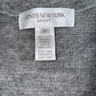 Jones New York Sport Knit Blazer Women Medium Grey 100  Wool Cardigan Jacket