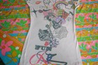 Rock N Roll T Shirt Psychedelic Print Retro 60s Style Pink Shirt