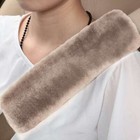2x Seat Belt Covers Shoulder Strap Pads Car Auto Sheepskin Cushion Headrest Soft