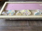 2000   s Butterfly Flower Pink Polka Dot Coat Clothes Hanger 3 Pegs Girls Room