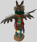 Vintage Hopi Leonard Shupla Eagle Kachina Doll Hand Carved Signed 10 75 