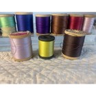 Vintage Sewing Thread Wood Spools Set Of 10  20