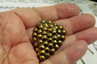 Vintage Realistic Metal Button - Grapes -  4937 