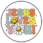 Jesus Loves You Envelope Seals Labels Stickers Party Favors