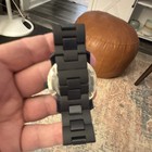 Movado Bold Quartz 42mm Black Dial Black Steel Case Silicone Band Watch