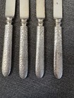 Vtg Set Of 4 Fruit Knives 1847 Rogers Bros  Co Warranted Silver Plate Arabesque