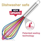 Oyv Rainbow Silicone Whisk Set Of 3  8 10 12 Inch  Non-scratch  Colorful