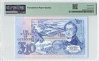 Guernsey 10 Pounds 1980-89  P-50a Sign  Bull A884329  Pmg 67 Epq Superb Gem Unc 