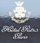  hotel Ritz Paris  France Small Black Plastic Advertising  Tray 6-1 2  X 4-7 8 
