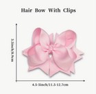 Pink 5    Hair Bow Clip Grosgrain Ribbon Trendy Boutique Boho Bow Hair Barrette