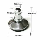5pcs Low Profile Bell Glides Office Chair Stool Wheels To Fiexed Stationary Foot