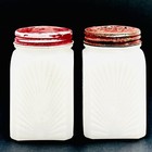 Vintage Milk Glass Dutch Boy   Girl Salt And Pepper Shakers