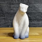 Vintage Iceland Ceramic Polar Bear Figurine Christmas Bear Decoration Gift 1980s
