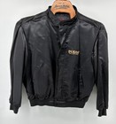 Vntg 90   s Excalibur Las Vegas Casino Satin Black Bomber Jacket Usa Made 2xl