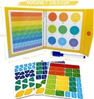 Montessori Magnetic Fraction Educational Puzzle For Children  Math Fraction Mani