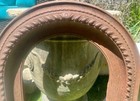 Antique 19th Century Fireplace Cast Iron Architectural Surround Mantel