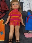 Vintage 1967 Ideal Giggles Doll 18  Blonde Hair Does Not Giggle Original Outfit