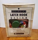 Vintage New Latch Hook Kit Christmas Stained Glass Noel Sealed Made In Usa