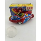 Vintage Small Flying Boat Friction Toy Car With Box Space Ship Japan