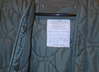 Military Liner Cold Weather Coat Quilted Puffer Jacket Men s Large Green Light