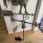 46    Tall Large Handcrafted 3dimensional Rooster Weathervane Copper Patina Finish