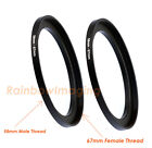  2 Pcs   58-67mm 58mm To 67mm Aluminum Metal Step Up Lens Filter Ring Adapter