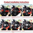 Car Steering Wheel Cover Red Black Leather Anti-slip For 15  38cm Carbon Fiber