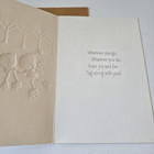 Vintage Christmas Card Embossed Hallmark Cute Kids Ice Skating