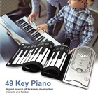 Roll Up Piano 49 Keys Electric Piano Keyboard portable Keyboard Piano keyboar   