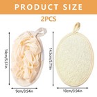 2pcs Shower Loofah  2 Type Effective Exfoliating 1 Count  pack Of 2   Beige