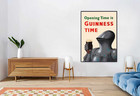 Opening Time Is Guinness Time  knight  Original Vintage Poster  Beer Poster