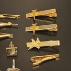 Vintage Mens Accessory Lot Tie Clips Cufflinks Pins Military Aviation Souvenir
