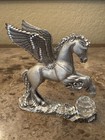 Masterworks Pewter Pegasus Flying Horse With Crystal 1989