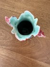 Antique Art Nouveau French Majolica Barbotine Naturalistic Floral Glaze Vase