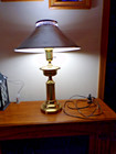 Vintage Brass Table Lamp With Brass Shade 28 Inches High From 1950 s