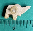 Jhb 1    Elephant Brown Wood Hand Carved Applied Shank Novelty Craft Button-b605