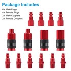 14pcs Air Hose Fittings  1 4  Npt Quick Connect Air Coupler And Plug Kit