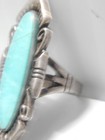 Vintage Marquis Forn Navajo Indian Sterling Silver Turquoise Ring Sz  6