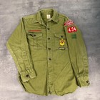 Boy Scouts Of America Shirt Youth S Green Vintage Duncan Ok 434 Patch Utility