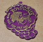 Vintage Bacchus Mardi Gras New Orleans 1968 Purple Plastic Grape Pendant 1983