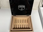 Camacho Cigar Humidor - Gloss Black With Scorpion Logo - 20 Cigar Capacity 