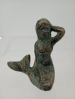 Vintage Cast Iron Mermaid Figurine Unmarked Beautiful 