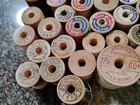 Vintage Wooden Spools  Some W thread  Lot Of 66  Various Brands