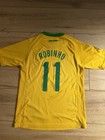 Brazil National Team Jersey Mens Xl Yellow Green Soccer Nike Robinho Cbf