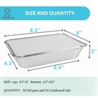 Findful Aluminum Pans With Lids  50-pack  8 5   6   2 25 Lb Capacity Silver